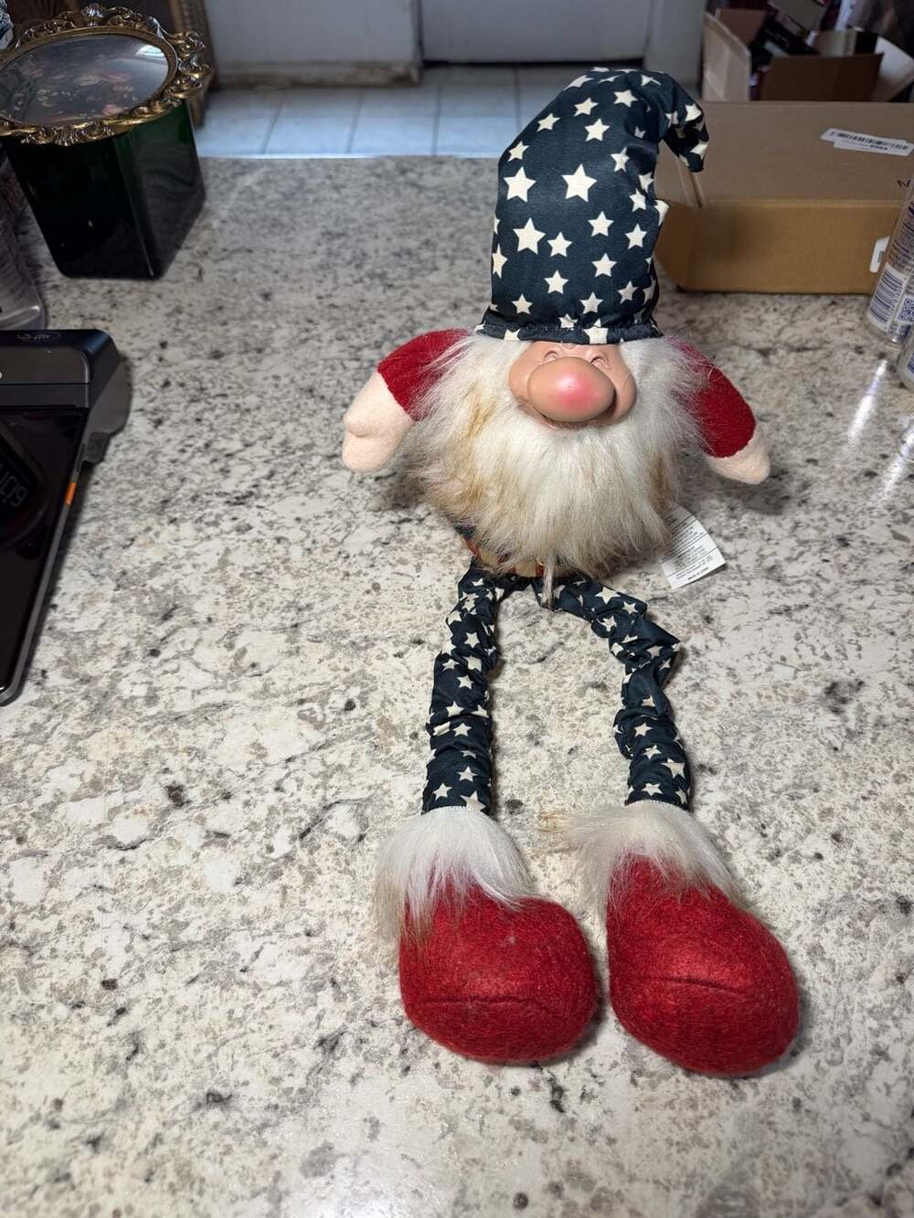 Patriotic Plush Gnome 4th of July Americana Table Decor